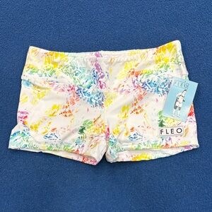Fleo Women's Rainbow Splash Athletic Shorts